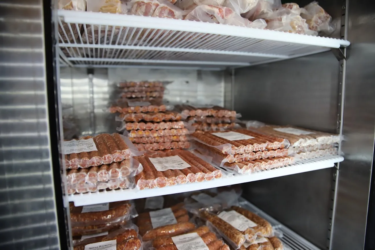 Freezer stocked with packaged product