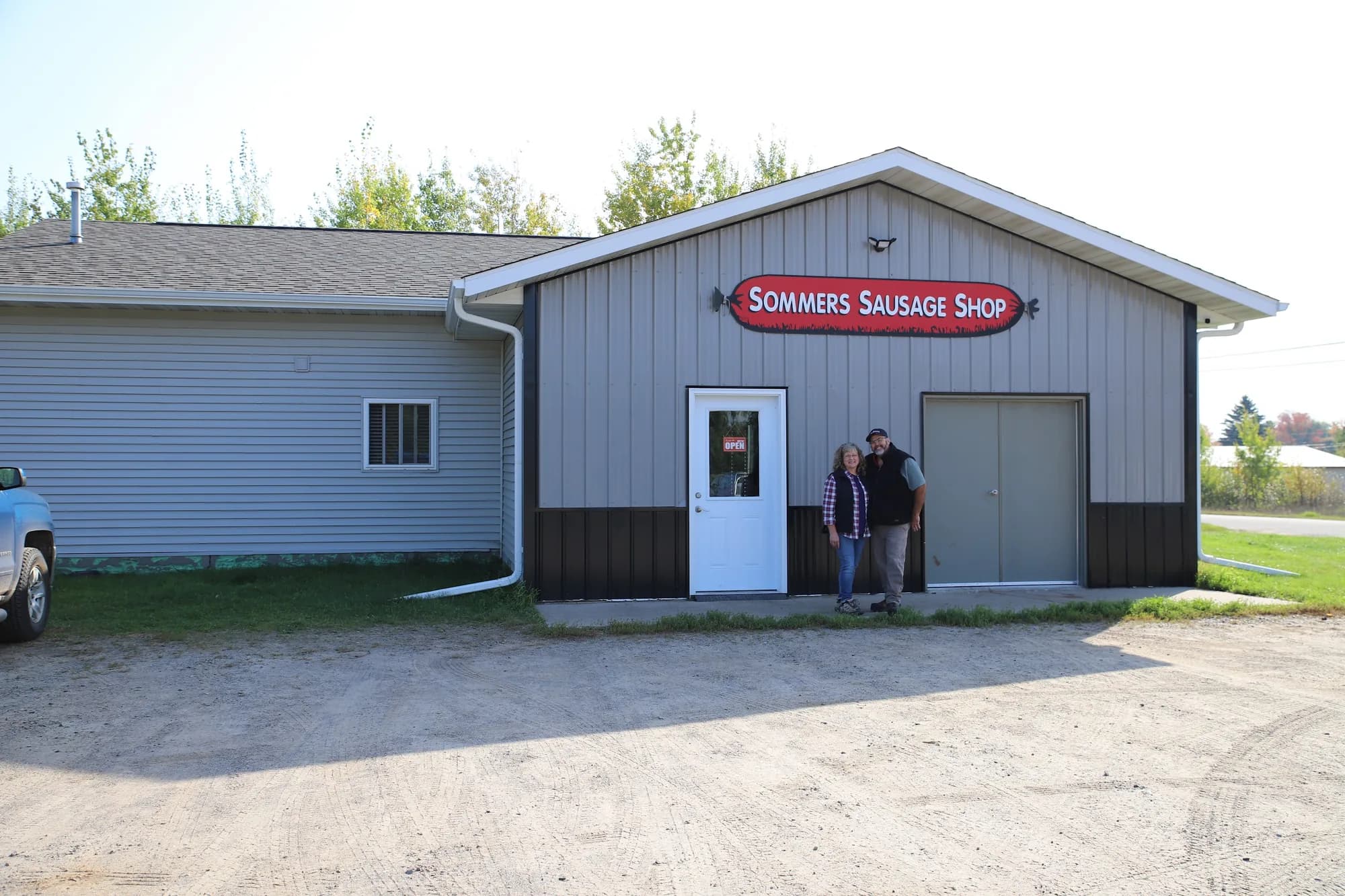 Sommers Sausage Shop storefront in Crystal Falls, Michigan